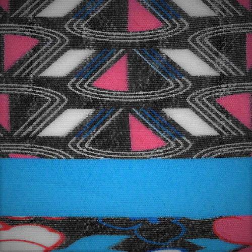 Blue Paisley #U130 Sheer Jersey Print Knit Fabric - SKU 4779