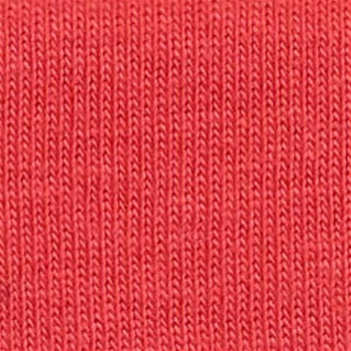 Dark Orange Rib Open Width Knit Fabric