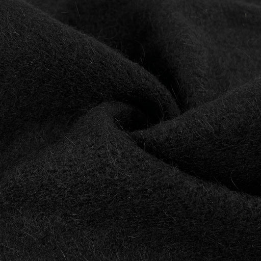 100% Italian Wool Boucle Knitted Coating - Black | SKU 8032 #S90