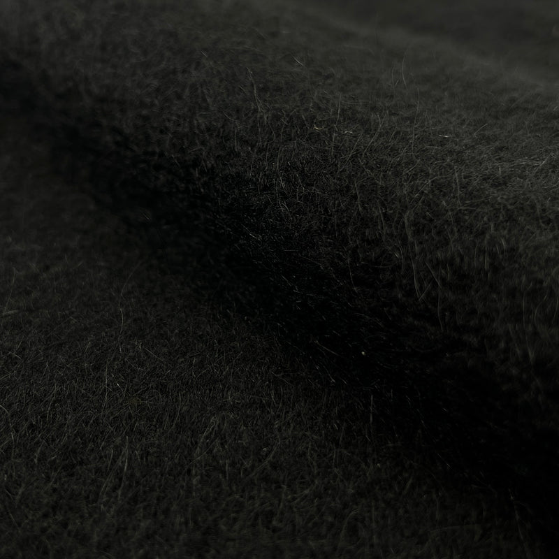100% Italian Wool Boucle Knitted Coating - Black | SKU 8032 #S90