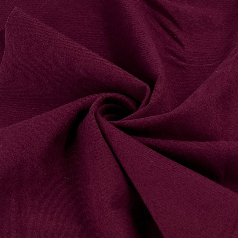 12 Ounce Cotton/Spandex Jersey Fabric in Burgundy Red