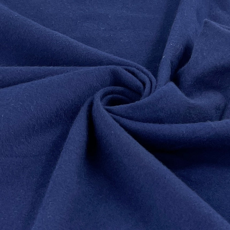 12 Ounce Cotton/Spandex Jersey Fabric in Navy Blue 