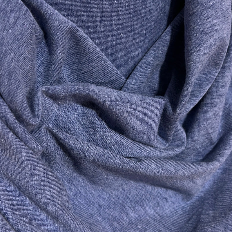 Indigo Heather Cotton/Lycra Jersey — 40-Yard Roll