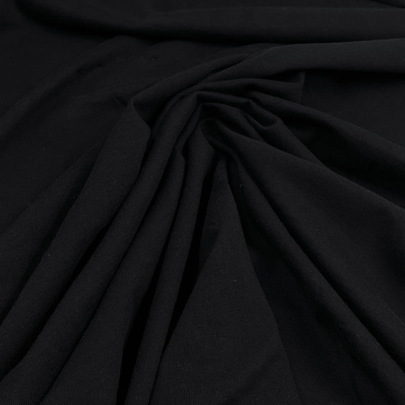 Black Bamboo Jersey - 210GSM, Bamboo/Cotton/Lycra, 60" Wide - SKU 8240 #S810/811