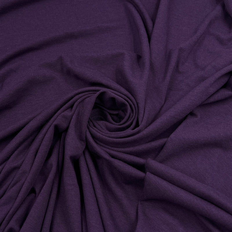 Plum Bamboo Jersey - 230GSM, Bamboo/Cotton/Lycra, 60" Wide - SKU 8240 #S810/811