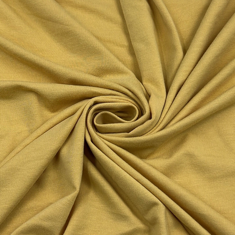 Gold Bamboo Jersey - 210GSM, Bamboo/Cotton/Lycra, 60" Wide - SKU 8240 #S810/811