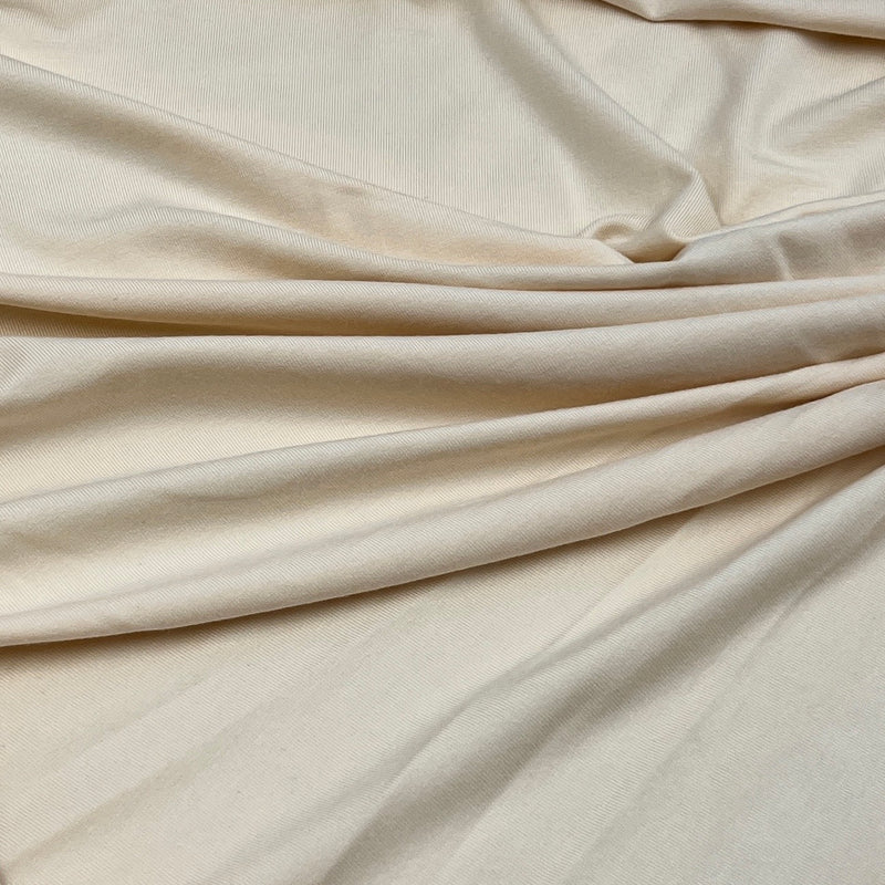 Ivory Bamboo Jersey - 280GSM, Bamboo/Cotton/Lycra, 60" Wide - SKU 8240 #S810/811
