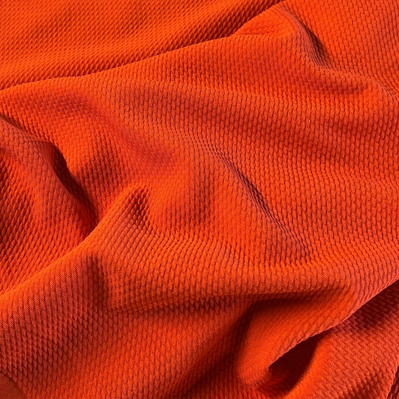 Orange Bullet Double Knit - Polyester/Lycra, 56" Wide - 3-Yard Roll End