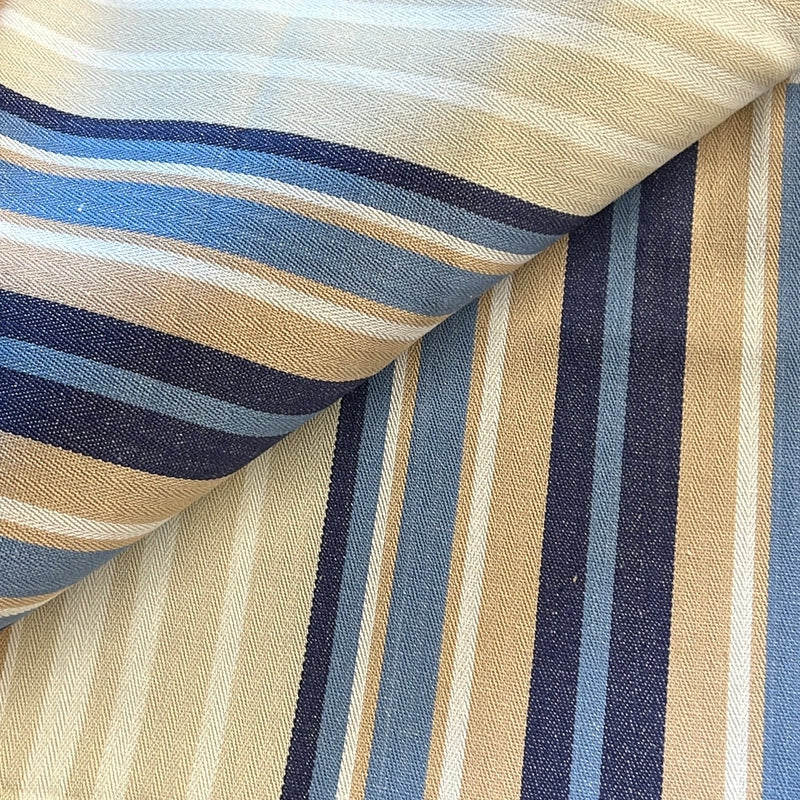 Awning Stripe Chevron Woven Upholstery - Maker's Cuts