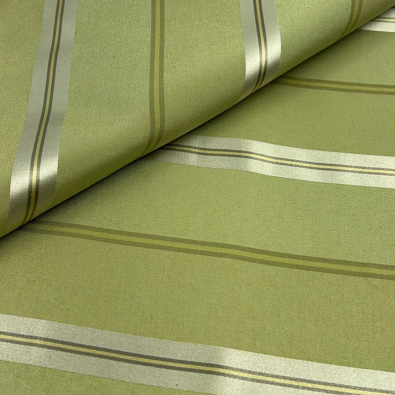 Sage Sateen Stripe Drapery Weight - 72" Maker's Cut