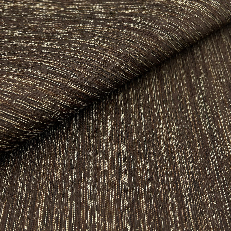 Brown Tonal Varied Weave Backed Upholstery - 72" Maker's Cut