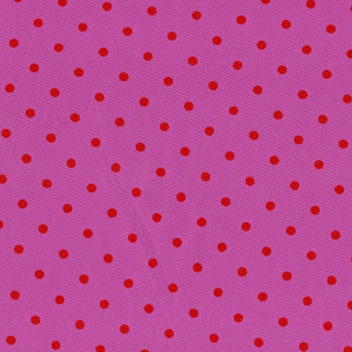 Pink/Red 1/8 Dot Polyester Lycra Print Knit Fabric "