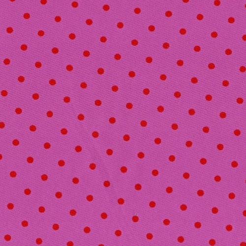 Pink/Red 1/8 Dot Polyester Lycra Print Knit Fabric "