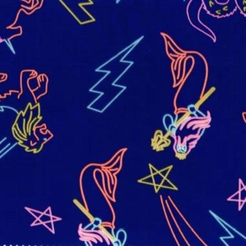 Royal | "Neon Mythology" Print Polyester Shirting - SKU 7464 #U2