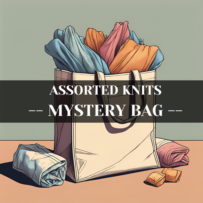 Mystery Bag of Assorted Knit Fabrics in Solids Colors