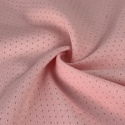 Blush Pink Football Mesh Fabric – Soft Stretch Knit