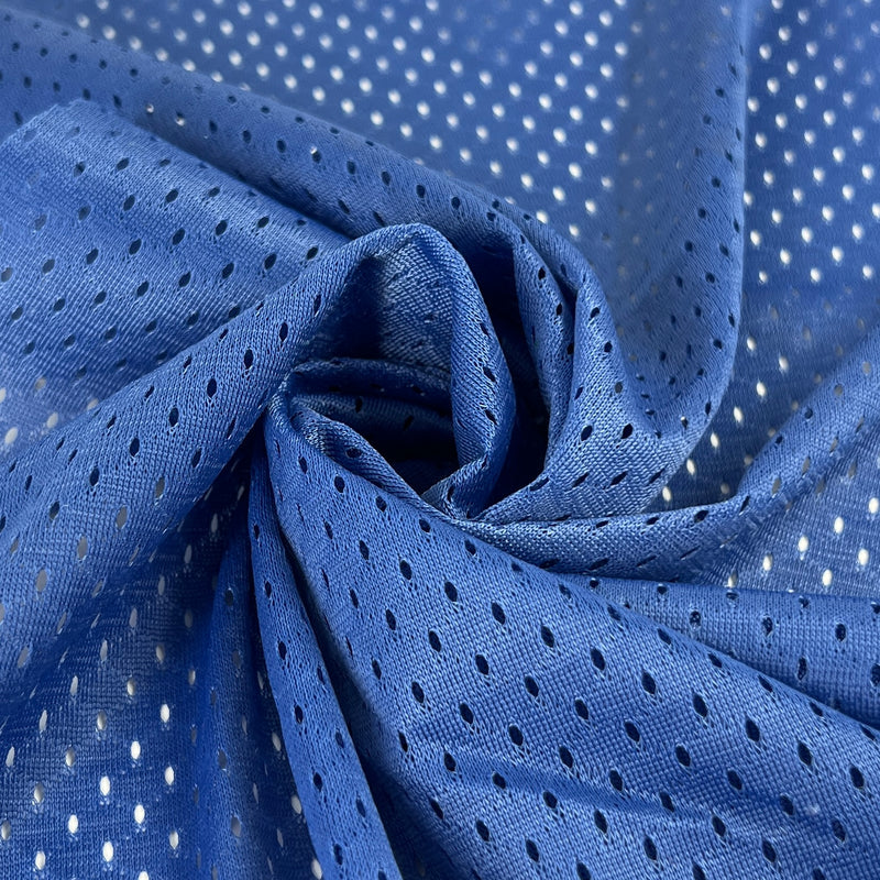 Cadet Blue Football Mesh Fabric – Breathable Athletic Knit
