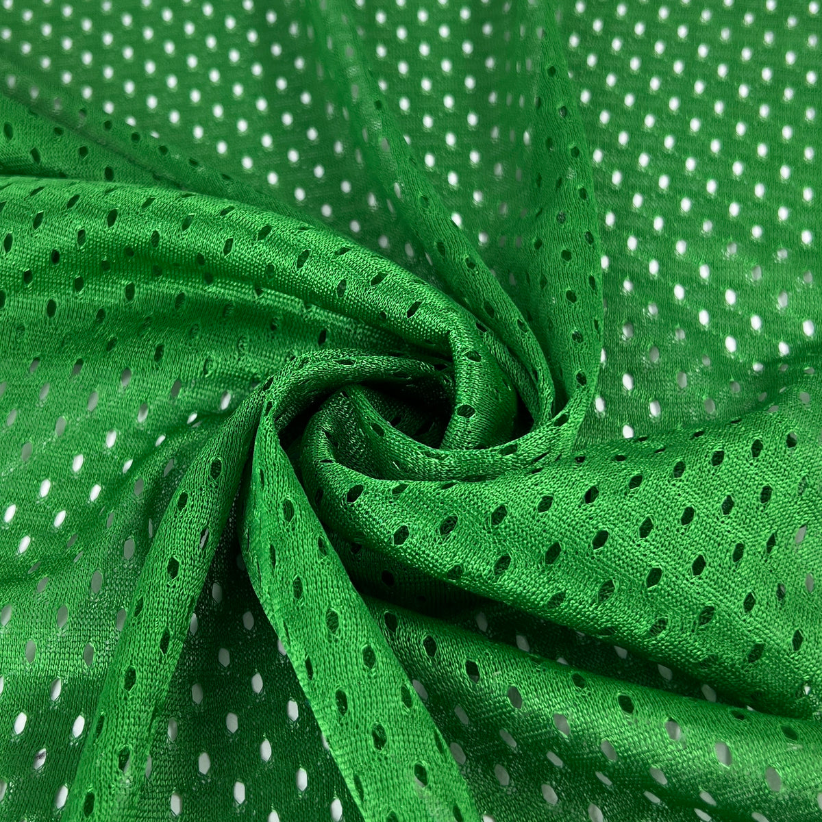Kelly Green Football Mesh Fabric – Athletic Stretch Knit — Nick Of Time ...
