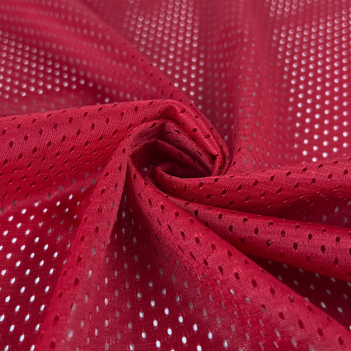 Red Football Mesh Fabric – Sportswear Mesh Knit Material