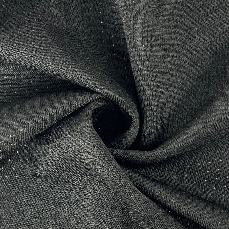 Athletic Pin Hole Mesh - Black | SKU 7813B #S51