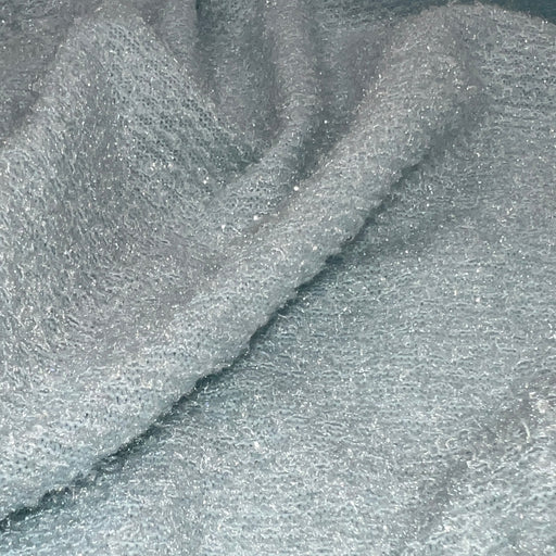 Baby Blue Metallic Tufted Sweater Jersey