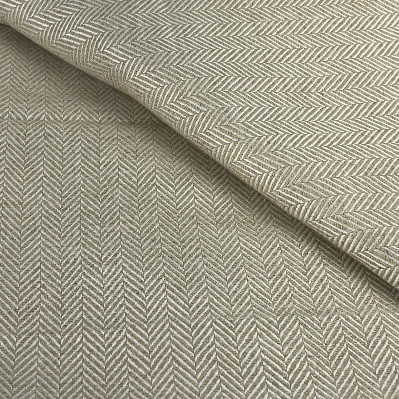Beige 1" Chevron Upholstery - 84" Maker's Cut