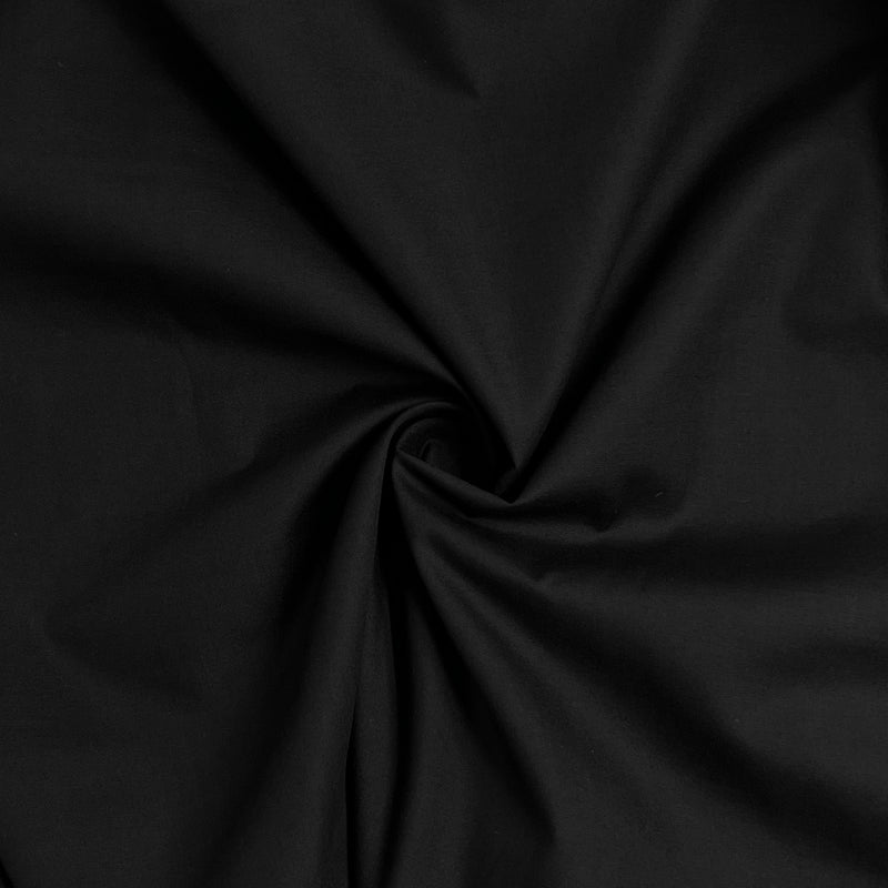 Black Broadcloth - Poly/Cotton, 60" Wide - SKU 7390 #S155