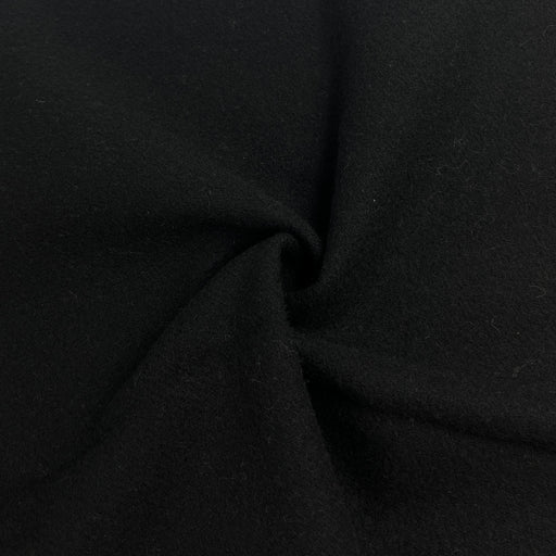 Black Brushed Wool Blend Suiting - SKU 8157 #S190