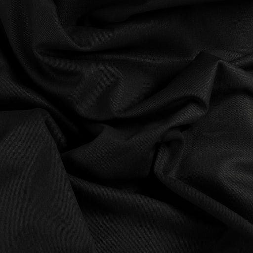 Close-up of black fabric with folds