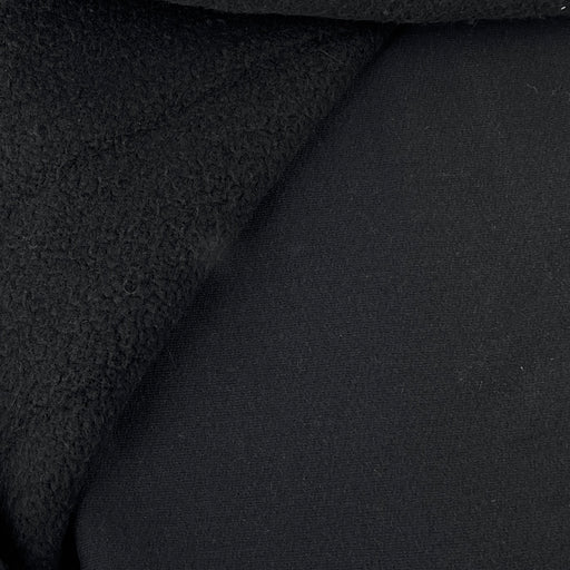 Black Cotton-Rich Premium Weight Sweatshirt Fleece - Roll Ends