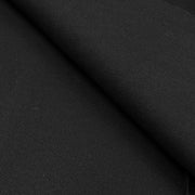 Closeup of black cotton canvas weave structure