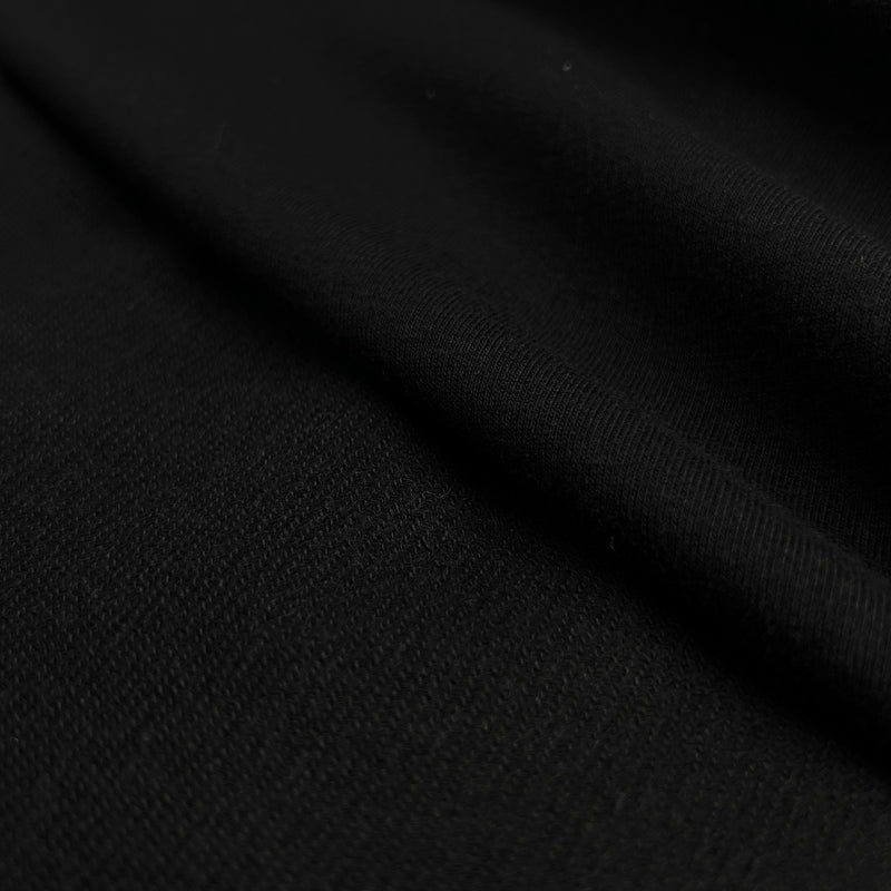 Black Cotton/Spandex French Terry Knit - SKU 8077