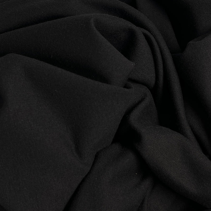 Black Cotton/Spandex French Terry Knit - SKU 8077