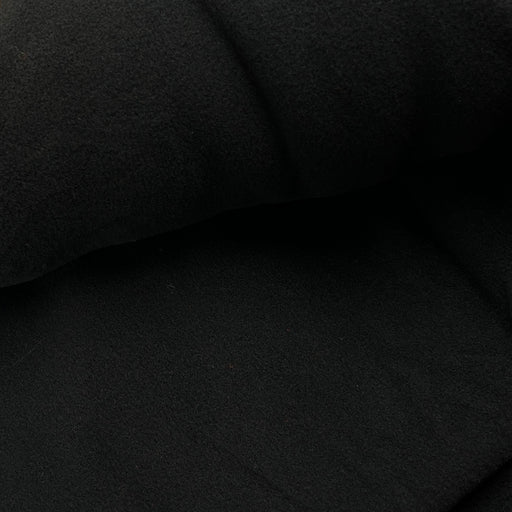 Black Lofty Polyester Polar Fleece - 90" Roll End