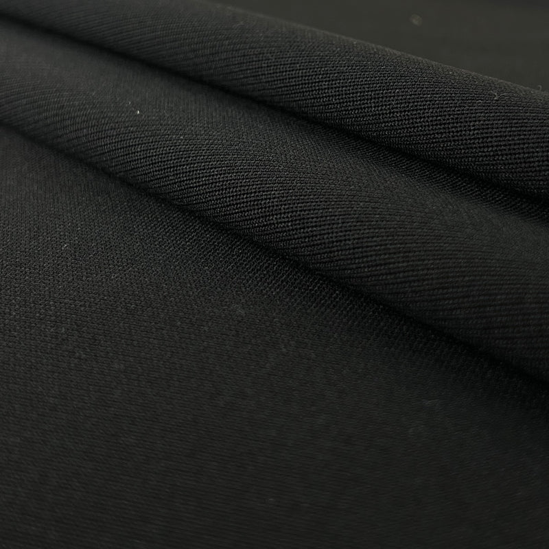 Black Polyester Double Knit | SKU 7765 #S180