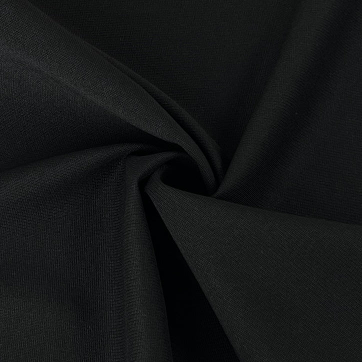 Black Polyester Double Knit Fabric | SKU 7765 #S180
