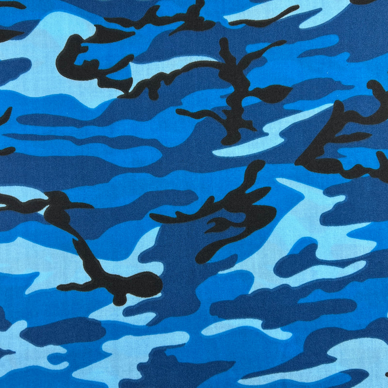 Blue | Army Camouflage Easycare WR Print - SKU 5824G #U17