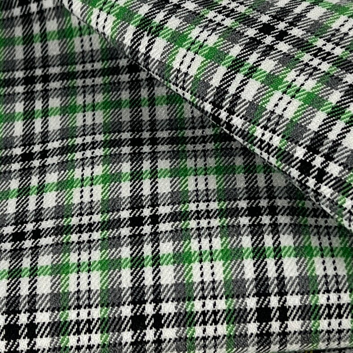 Brawny Plaid Shirting - Kelly Green Closeup