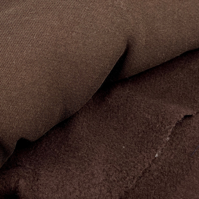 Brown Cotton-Rich Premium Weight Sweatshirt Fleece - Roll Ends