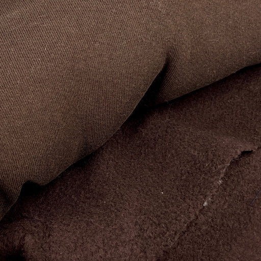 Brown Cotton-Rich Premium Weight Sweatshirt Fleece - Roll Ends