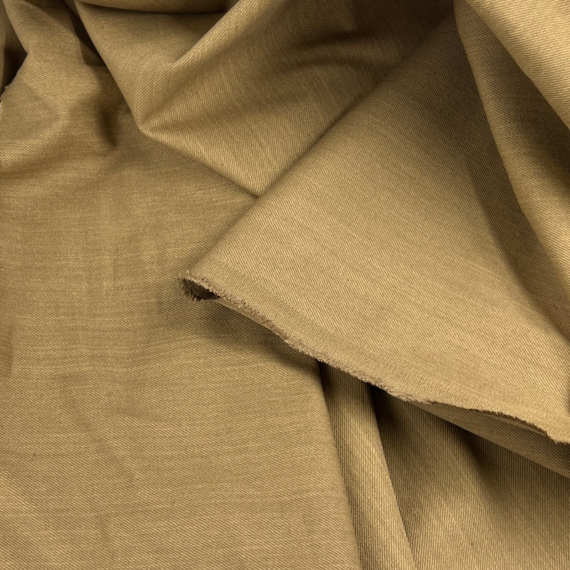 Buck Khaki Lightweight Stretch Denim - Cotton/Spandex, 64" Wide