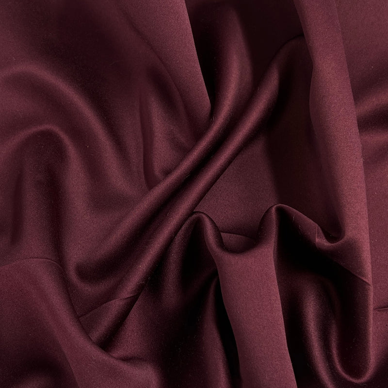 Burgundy Charmeuse Satin - Polyester, 62" Wide, 4oz
