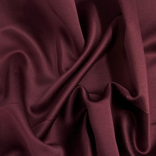 Burgundy Charmeuse Satin - Polyester, 62" Wide, 4oz