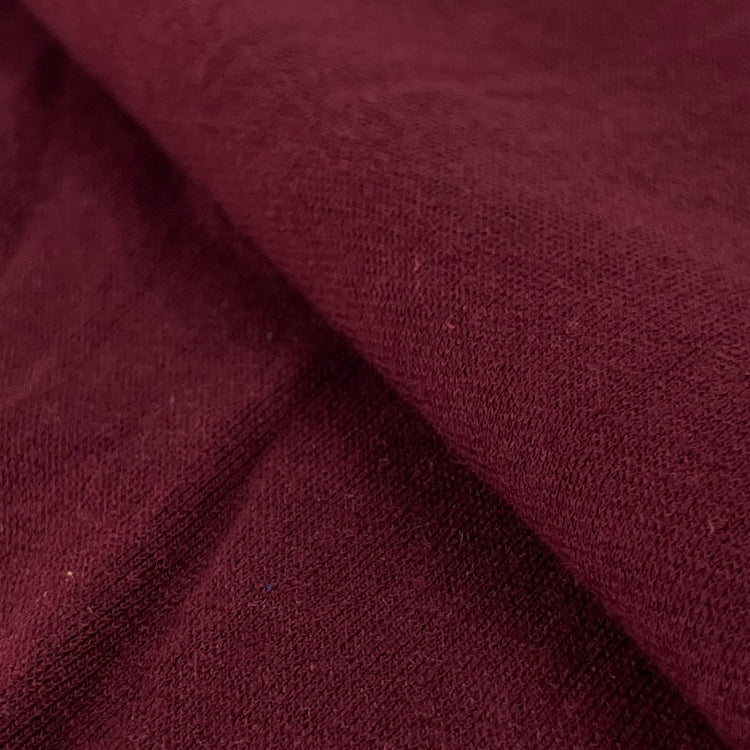 Burgundy Tubular Cuffing Rib Folded