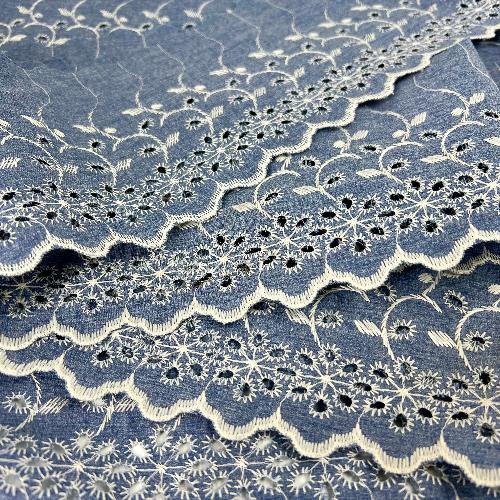 Chambray Vintage Eyelet Trim Bundle