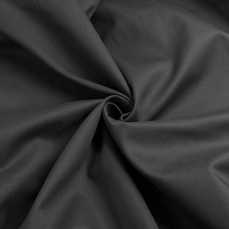 Charcoal Polyester/Cotton Twill - 60" Wide, 7.5oz - SKU 6095 #U10