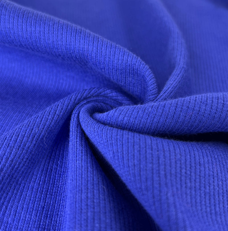 Combed Cotton/Spandex Open-Width 2x1 Rib - 6 Ounce Light Royal | SKU 8028R #S11