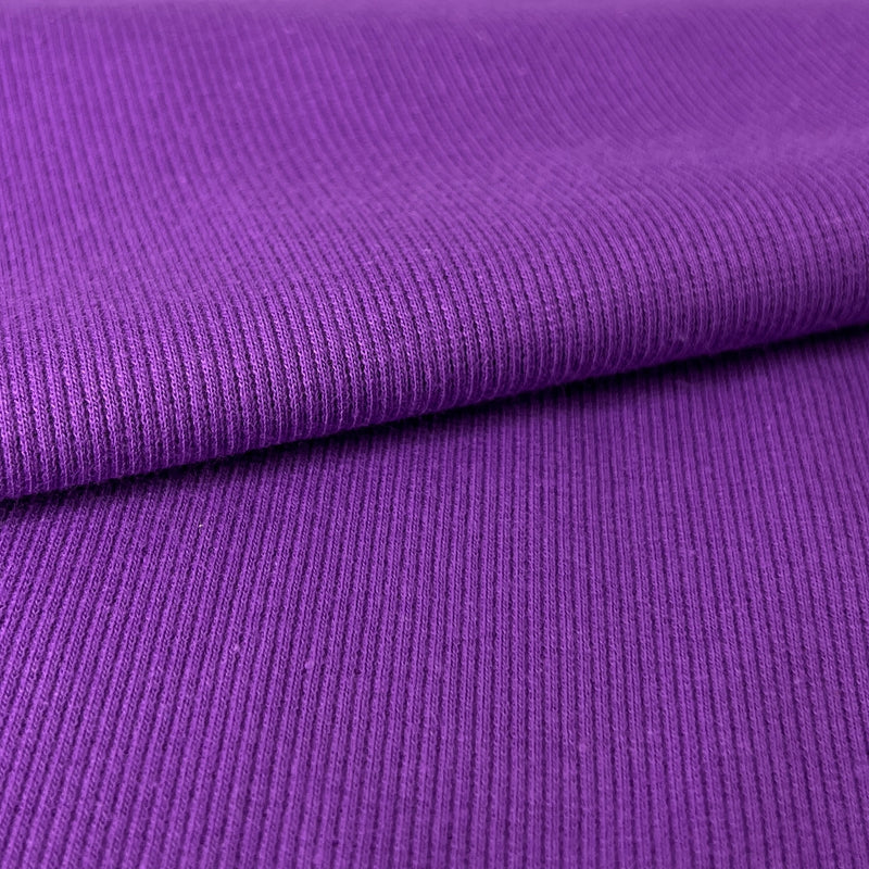 Combed Cotton/Spandex Open-Width 2x1 Rib - 6 Ounce Purple | SKU 8028R #S11
