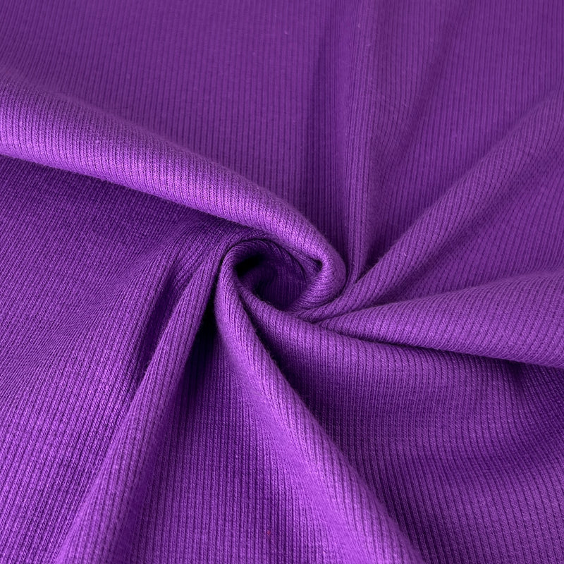 Combed Cotton/Spandex Open-Width 2x1 Rib - 6 Ounce Purple | SKU 8028R #S11