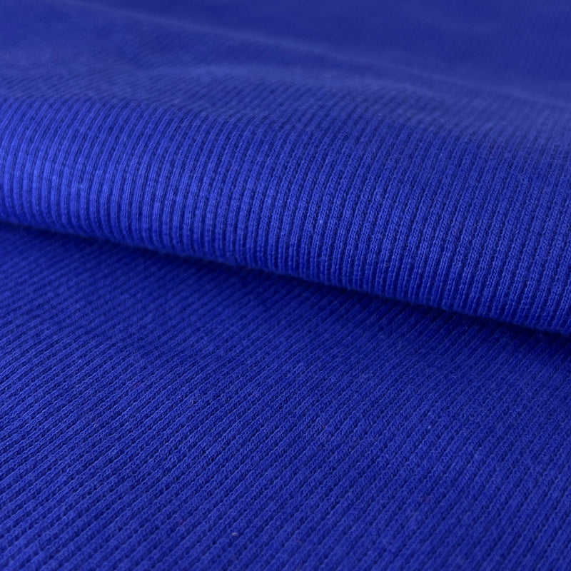 Combed Cotton/Spandex Open-Width 2x1 Rib - 6 Ounce Royal | SKU 8028R #S11